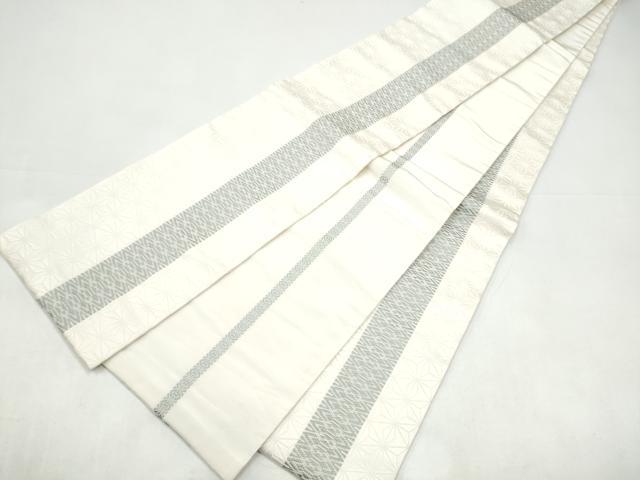 平和屋着物●本場筑前博多織　両面　半幅帯　献上　正絹　逸品　CABI9104hy
