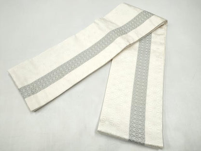 平和屋着物●本場筑前博多織　両面　半幅帯　献上　正絹　逸品　CABI9104hy