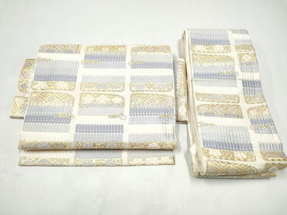 平和屋着物●つけ帯　唐織　鎧脅し　金糸　正絹　逸品　CABI9113hy