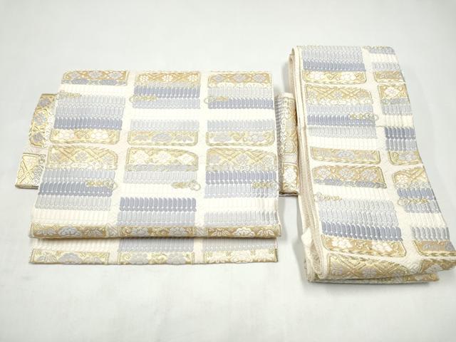 平和屋着物●つけ帯　唐織　鎧脅し　金糸　正絹　逸品　CABI9113hy