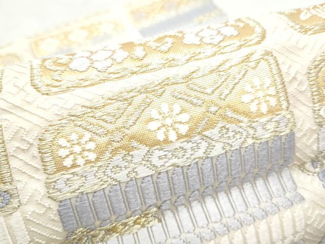 平和屋着物●つけ帯　唐織　鎧脅し　金糸　正絹　逸品　CABI9113hy