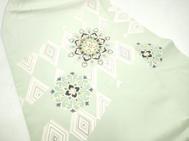 平和屋着物●塩瀬　九寸名古屋帯　正倉院花文　金彩　正絹　逸品　CABI9120hy