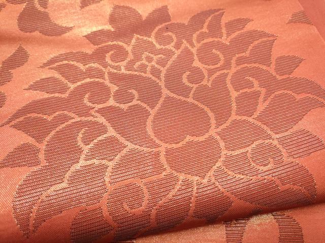 平和屋着物●西陣　川島織物　九寸名古屋帯　更紗花文　金糸　正絹　逸品　CABI9123hy