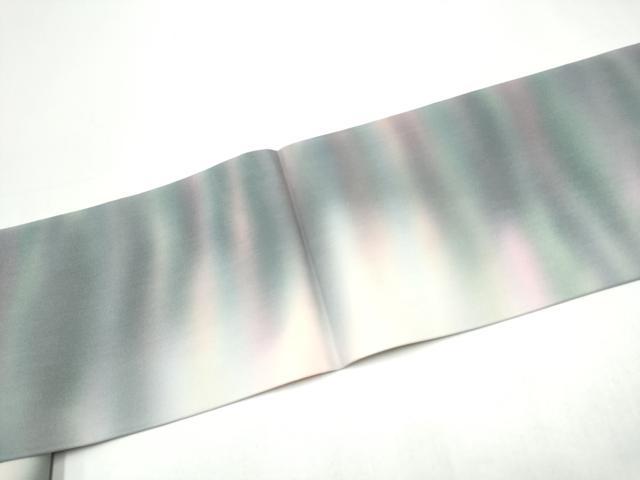 平和屋着物●染色工芸作家　本郷葵虹　塩瀬　全通柄　九寸名古屋帯　霞文　正絹　逸品　CABI9128hy