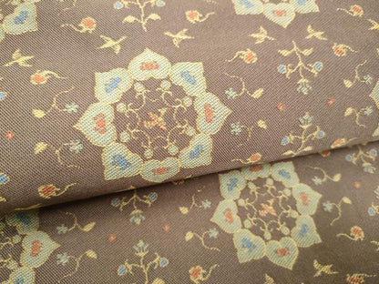 平和屋着物●全通柄　九寸開き名古屋帯　花鳥文　正絹　逸品　CABI9136hy