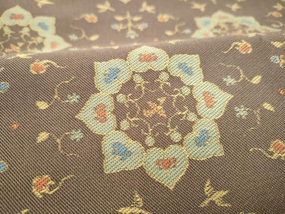 平和屋着物●全通柄　九寸開き名古屋帯　花鳥文　正絹　逸品　CABI9136hy