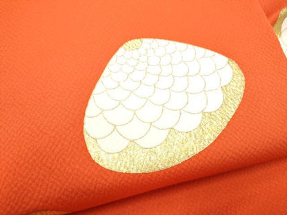 平和屋着物●九寸名古屋帯　刺繍　貝合せ宝尽くし文　金彩　正絹　逸品　CABI9149hy