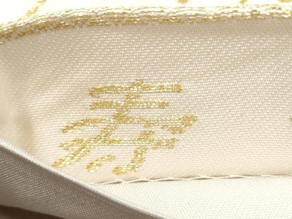 平和屋着物●六通柄袋帯　唐織　寿　七宝花文　金糸　長尺　正絹　逸品　CABI9155hy