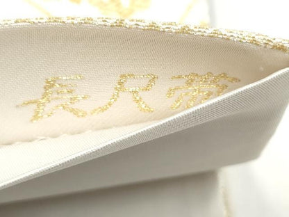 平和屋着物●六通柄袋帯　唐織　寿　七宝花文　金糸　長尺　正絹　逸品　CABI9155hy