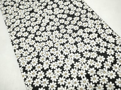 平和屋着物●袋帯　総刺繍　舞花文　黒地　金糸　正絹　逸品　CABI9159hy