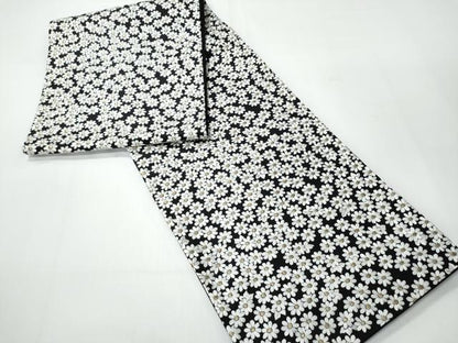 平和屋着物●袋帯　総刺繍　舞花文　黒地　金糸　正絹　逸品　CABI9159hy