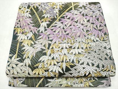 平和屋着物●六通柄袋帯　唐織　四季彩彩　金銀糸　正絹　逸品　CABI9160hy