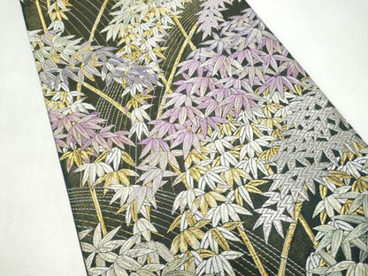 平和屋着物●六通柄袋帯　唐織　四季彩彩　金銀糸　正絹　逸品　CABI9160hy