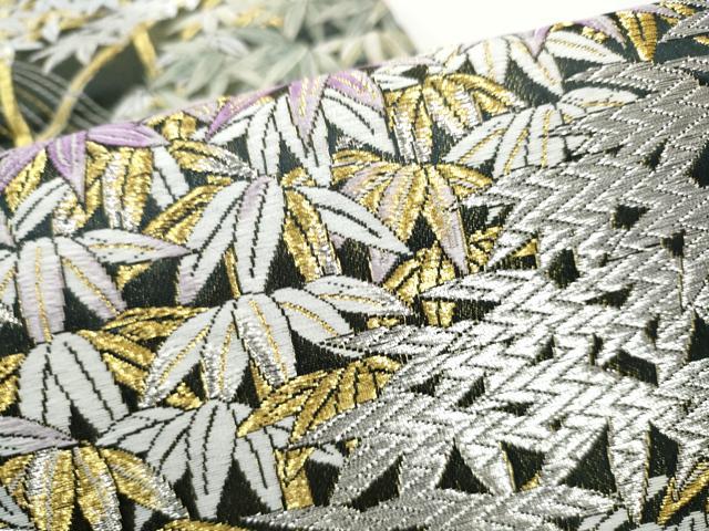 平和屋着物●六通柄袋帯　唐織　四季彩彩　金銀糸　正絹　逸品　CABI9160hy