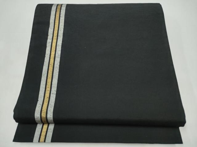 平和屋着物●両面　全通柄袋帯　馬　黒地　金糸　正絹　逸品　CABI9164hy