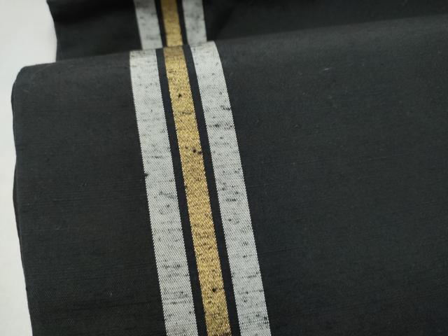 平和屋着物●両面　全通柄袋帯　馬　黒地　金糸　正絹　逸品　CABI9164hy