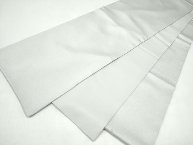 平和屋着物●太鼓柄袋帯　総刺繍　花唐草文　銀通し地　正絹　逸品　CABI9165hy