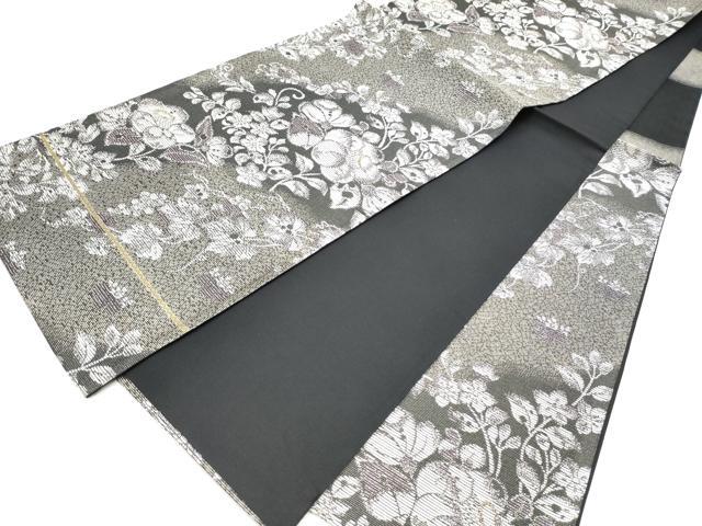 平和屋着物●西陣　志織謹製　六通柄袋帯　枝花文　証紙付き　正絹　逸品　未使用　CABI9172hy