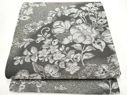 平和屋着物●西陣　志織謹製　六通柄袋帯　枝花文　証紙付き　正絹　逸品　未使用　CABI9172hy