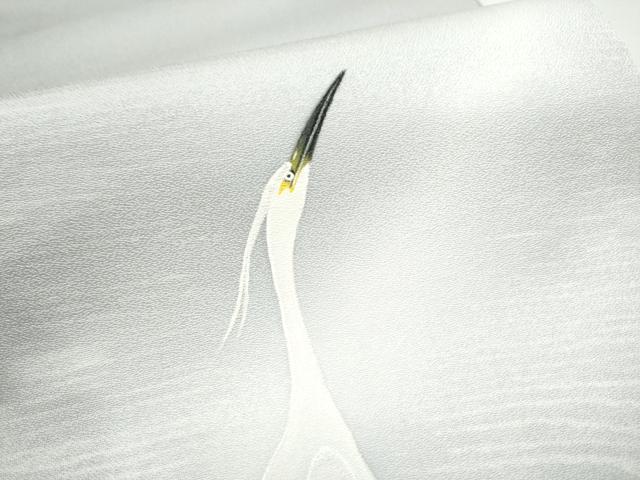 平和屋着物●太鼓柄袋帯　作家物　刺繍　鷺　正絹　逸品　CABI9179hy