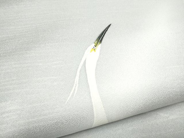 平和屋着物●太鼓柄袋帯　作家物　刺繍　鷺　正絹　逸品　CABI9179hy