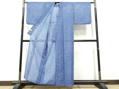 平和屋着物＊夏物　小紋　絽　梅尽くし　洗える着物　CABI9191hy