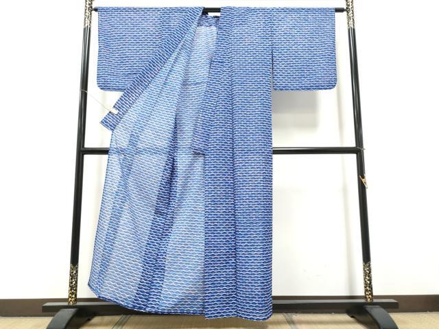 平和屋着物＊夏物　小紋　絽　梅尽くし　洗える着物　CABI9191hy