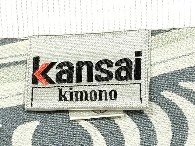平和屋着物＊夏物　世界的ファッションデザイナー　山本寛斎　kansaiブランド　小紋　紗　幾何学間道　洗える着物　CABI9194hy