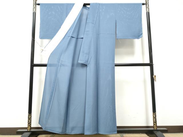 平和屋着物＊夏物　色無地　絽　紺鼠色　正絹　逸品　未使用　CABI9198hy