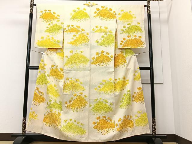 平和屋着物■上質な小紋　樹林文　正絹　逸品　CABI9224ua