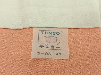 平和屋着物■上質な色無地　雲取り地紋　肉桂色　正絹　逸品　CABI9226ua