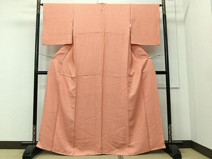 平和屋着物■上質な色無地　曙色　正絹　逸品　CABI9227ua