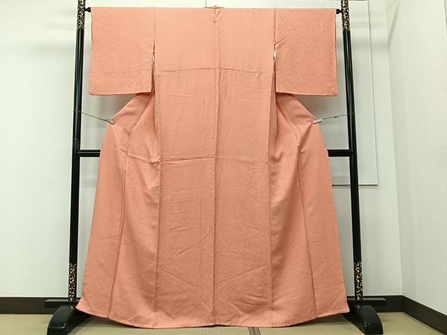 平和屋着物■上質な色無地　曙色　正絹　逸品　CABI9227ua
