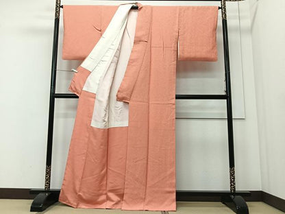 平和屋着物■上質な色無地　曙色　正絹　逸品　CABI9227ua