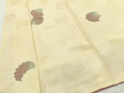 平和屋着物■上質な小紋　地紋起こし　花尽くし　胴抜き仕立て　正絹　逸品　CABI9230ua