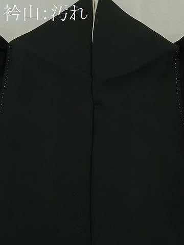 平和屋着物■豪華黒留袖　寿光織　御所車花文　金糸　正絹　逸品　CABI9232ua