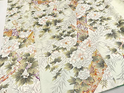 平和屋着物■上質な小紋　草花文　金彩　やまと誂製　正絹　逸品　未使用　CABI9233ua