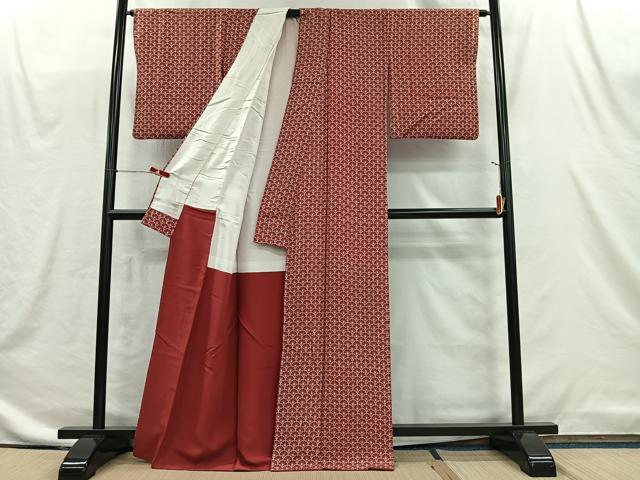 平和屋着物■上質な小紋　菊青海波　正絹　逸品　CABI9240ua
