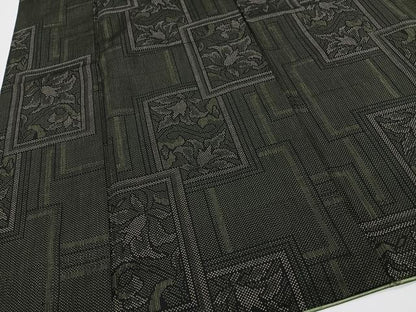 平和屋着物■本場大島紬　7マルキ　色紙花唐草文　正絹　逸品　CABI9243ua