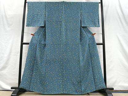 平和屋着物■上質な小紋　枝葉文　正絹　逸品　CABI9244ua