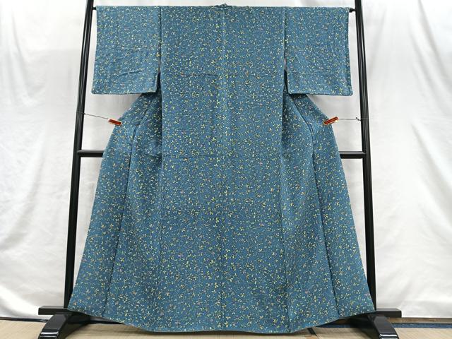 平和屋着物■上質な小紋　枝葉文　正絹　逸品　CABI9244ua
