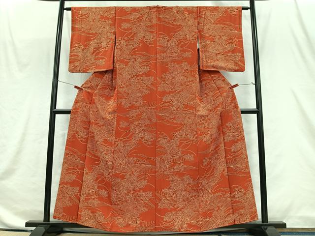 平和屋着物■上質な小紋　立波菊文　正絹　逸品　CABI9248ua