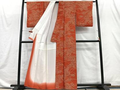 平和屋着物■上質な小紋　立波菊文　正絹　逸品　CABI9248ua