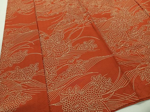 平和屋着物■上質な小紋　立波菊文　正絹　逸品　CABI9248ua