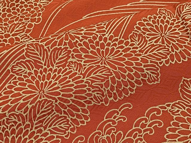 平和屋着物■上質な小紋　立波菊文　正絹　逸品　CABI9248ua