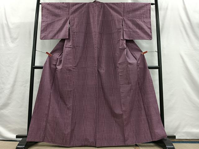 平和屋着物■上質な紬　菱間道　正絹　逸品　CABI9253ua