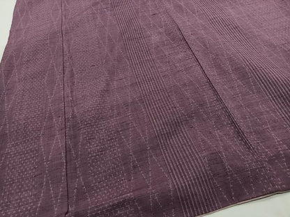 平和屋着物■上質な紬　菱間道　正絹　逸品　CABI9253ua
