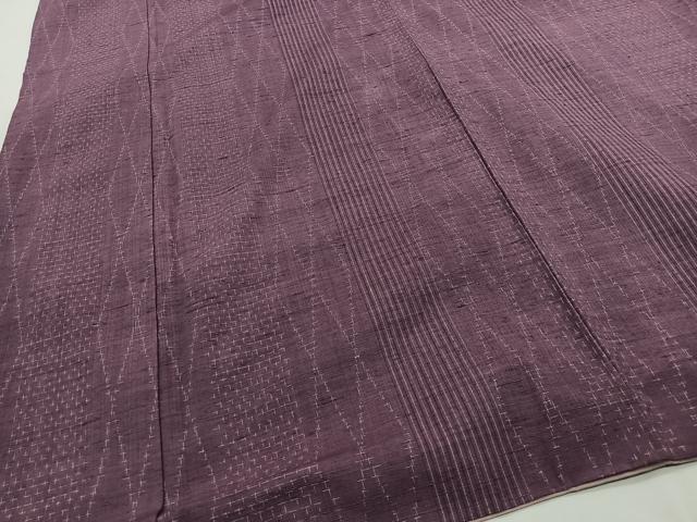 平和屋着物■上質な紬　菱間道　正絹　逸品　CABI9253ua