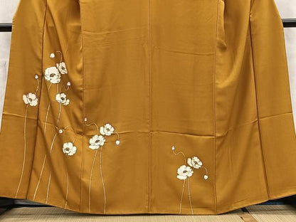 平和屋着物■訪問着　草花文　金銀彩　正絹　逸品　CABI9254ua