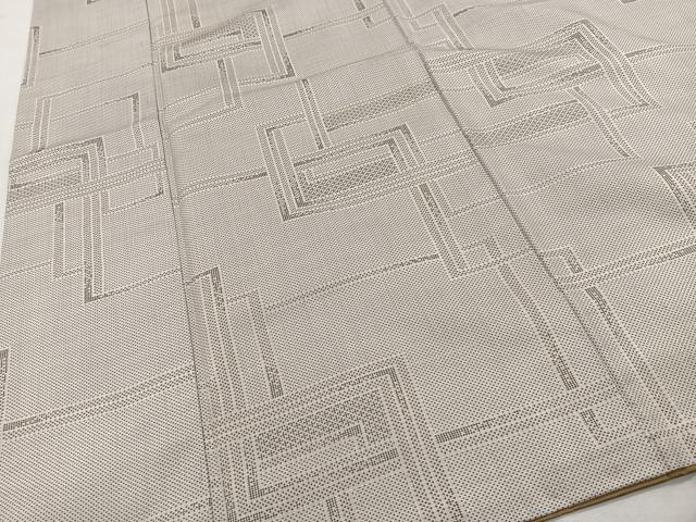 平和屋着物■本場大島紬　白大島　色紙重ね文　正絹　逸品　CABI9255ua